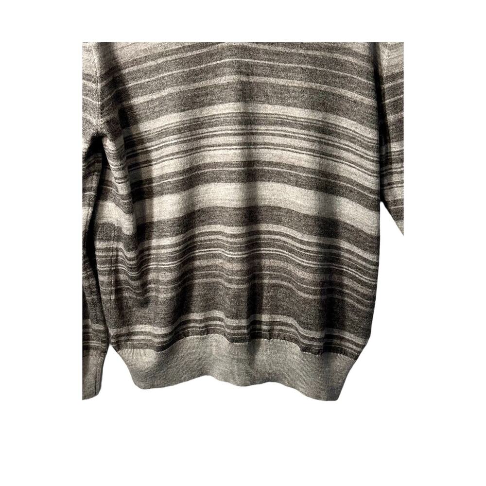 Calvin Klein Sweater Mens XL Gray Long Sleeve Merino Wool Lightweight Pullover - Picture 7 of 10